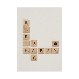 Carte scrabble "Happy Birthday"