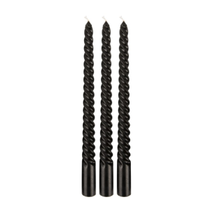 Bougies torsadées "Noir"