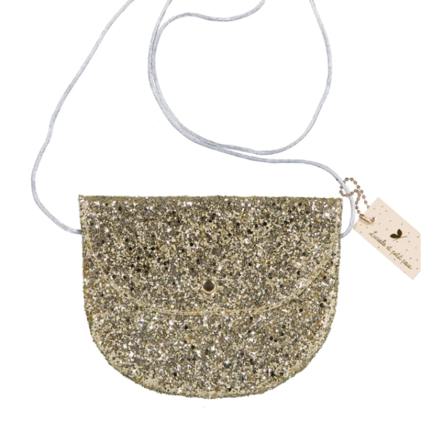 Sac à bandoulière "Paillettes or"