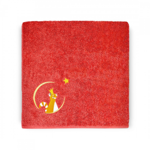 Serviette de bain enfant "Panda roux terracotta" - 70x140