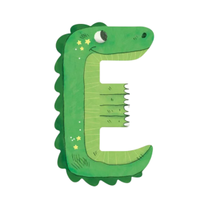 Lettre en bois "E" vert
