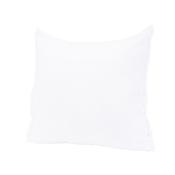 Housse de coussin frangée "Blanc" - 45x45