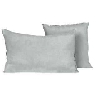 Housse de coussin frangée "Gris" - 45x45