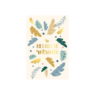Carte double "Heureuse retraite"