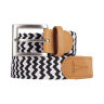 Ceinture tressée "Noire et blanche"