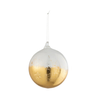 Boule de Noël "Or et blanc" - Grand modèle