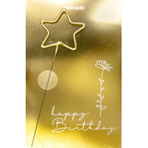 Carte bougie "Happy birthday or"