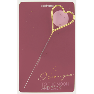 Carte bougie "Je t'aime à la folie"