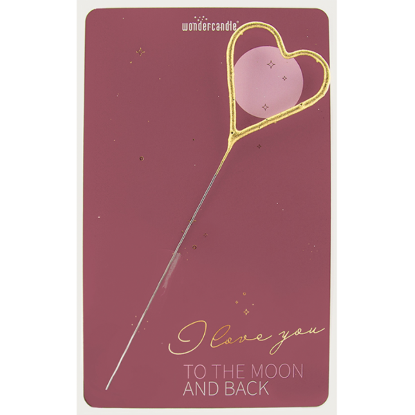 Carte bougie "Je t'aime à la folie"