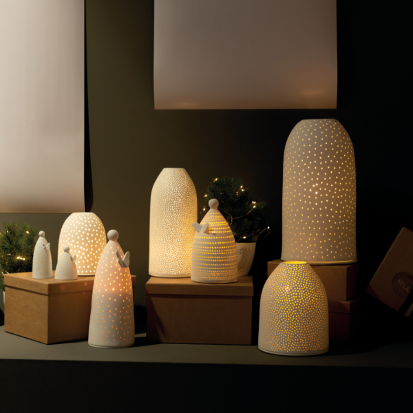 Photophore en porcelaine "Nuit étoilée"