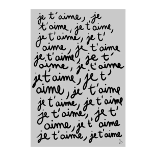 Affiche "Pluie de je t'aime" - A3