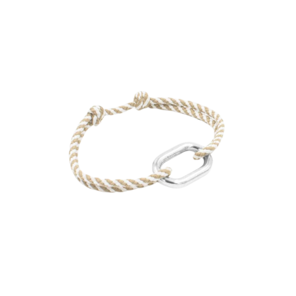 Bracelet argenté "Hune" - Maillon
