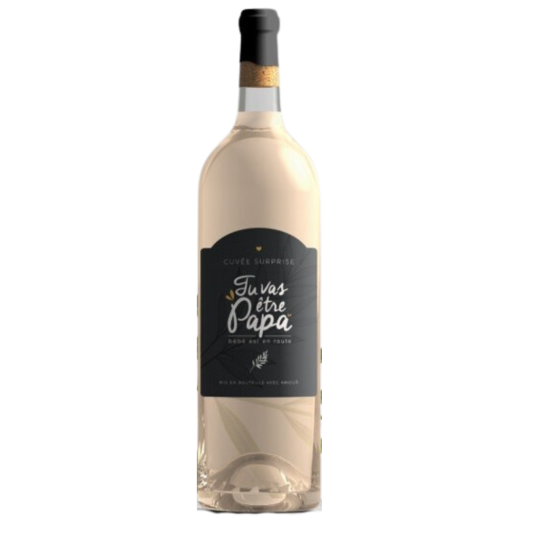 Etiquette de bouteille personnalisée "Tu vas être papa"