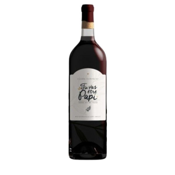 Etiquette de bouteille personnalisée - "Tu vas être papi"