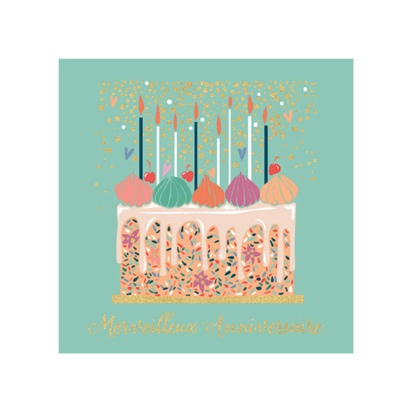 Carte "Merveilleux anniversaire"