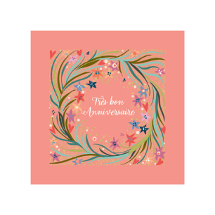 Carte couronne "Joyeux anniversaire"