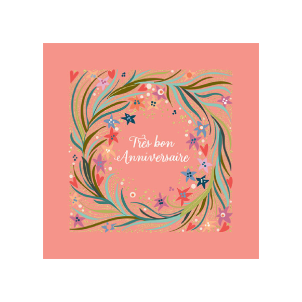 Carte couronne "Joyeux anniversaire"