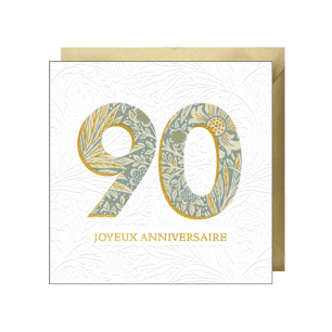 Carte joyeux anniversaire "90 ans"
