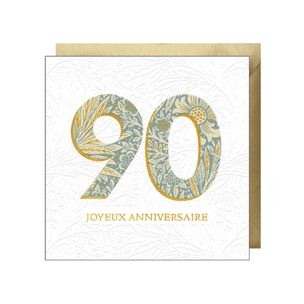 Carte joyeux anniversaire "90 ans"