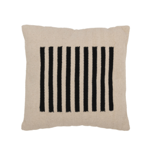 Coussin  noir et blanc "Lignes" - 50x50