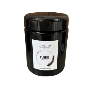 Bougie noire "Coton & lin"