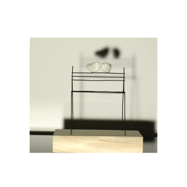 Sculture en porcelaine "Notre banc"