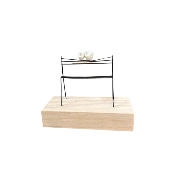 Sculture en porcelaine "Notre banc"