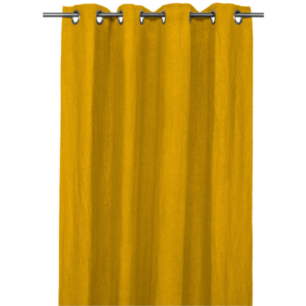 Rideau en lin avec oeillets "Safran" - 280x140
