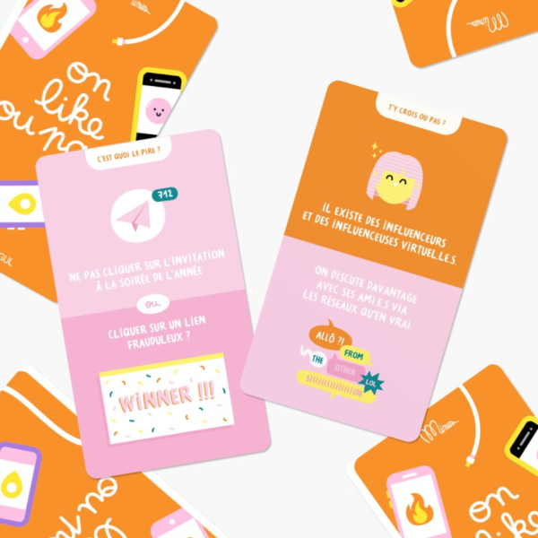 Jeu de cartes "On like ou pas ?"