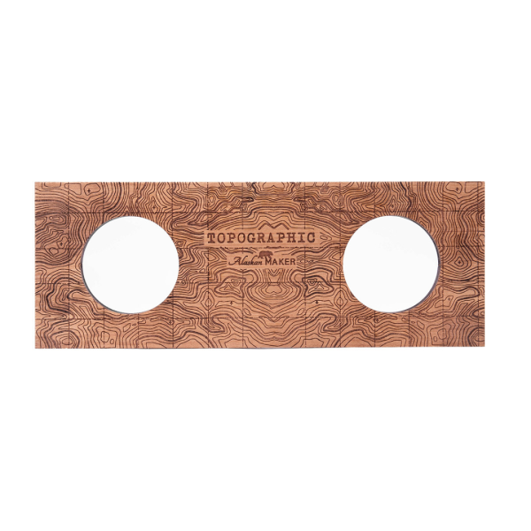 Présentoir en bois pour 2 verres