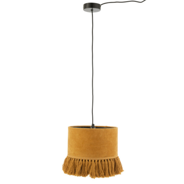 Suspension en velours "Ocre"