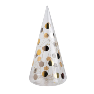 Sapin en verre LED "pois bicolore" - GM