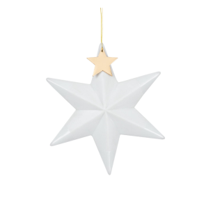 Étoile en porcelaine "doré"