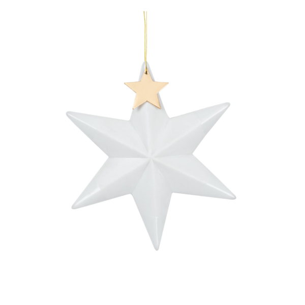 Étoile en porcelaine "doré"