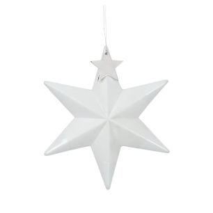 Étoile en porcelaine "argenté"