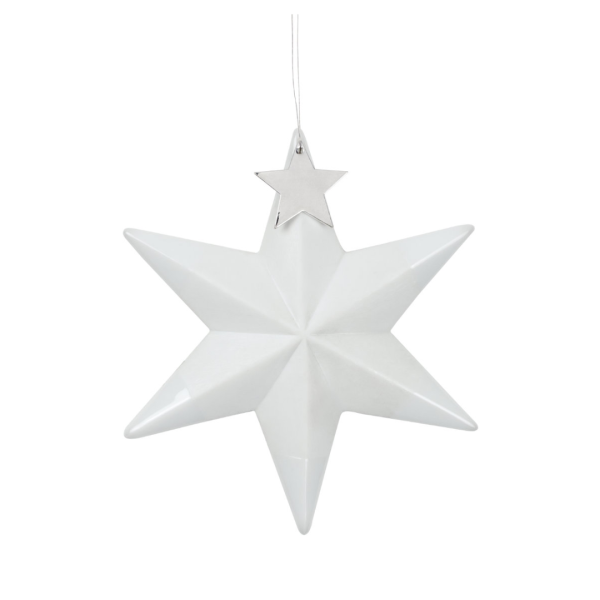 Étoile en porcelaine "argenté"
