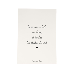 Affiche A4 "Tu est mon soleil"