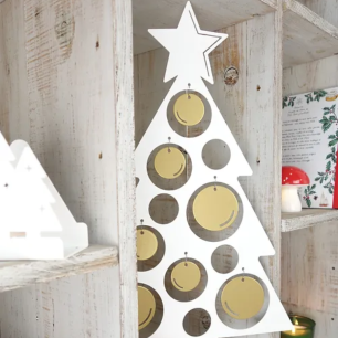 Sapin en métal blanc - 63 cm