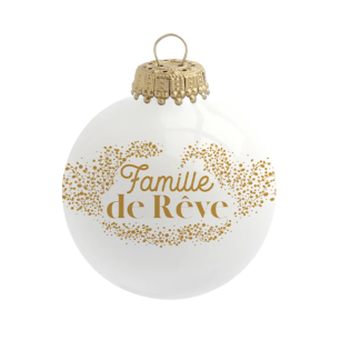 Boule de Noël "Famille de rêve" - Blanche