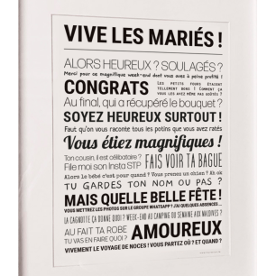 Affich "Vive les mariés !"