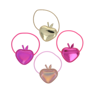 Lot de 4 élastiques pommes foil