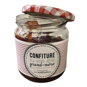 Etiquette pot de confiture "Grand mère"
