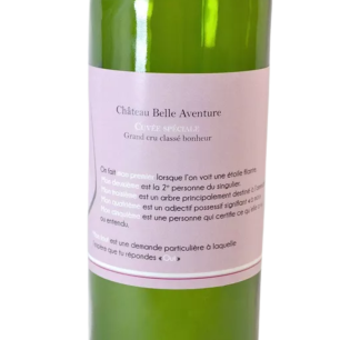 Etiquette bouteille de vin "Témoin"