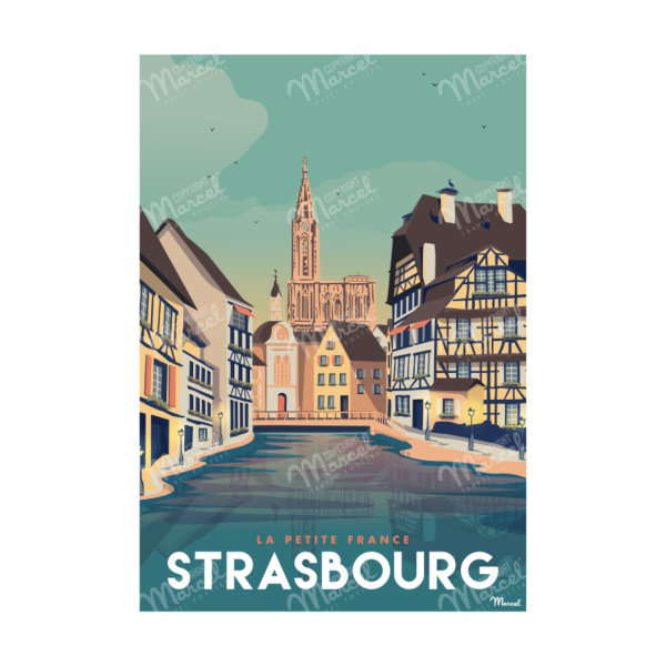 Affiche A3 "Strasbourg, la petite France"