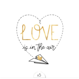 Tatouage éphémère "Love is in the air" x5
