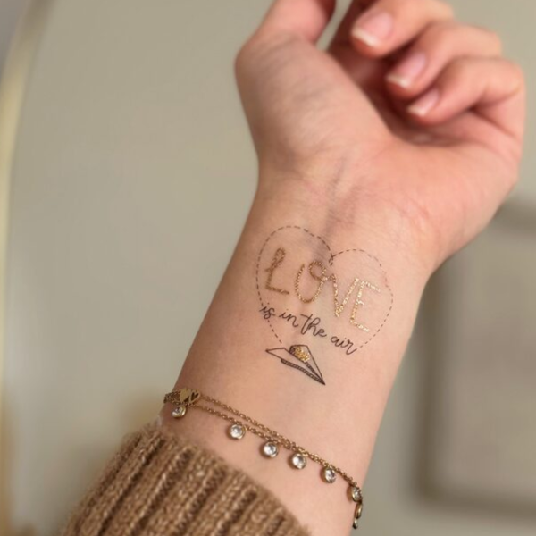 Tatouage éphémère "Love is in the air" x5