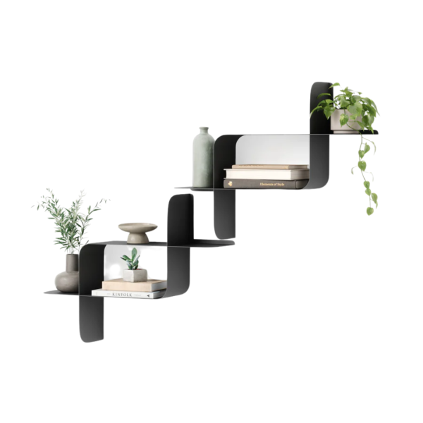 Etagère en métal noir