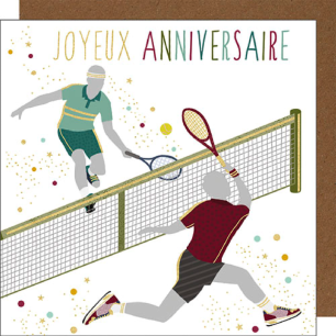 Carte tennis "Joyeux anniversaire"