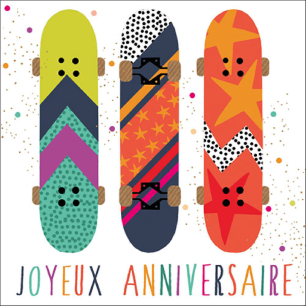 Carte skate "Joyeux anniversaire"