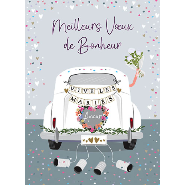 Carte XL "Meilleurs voeux de bonheur"
